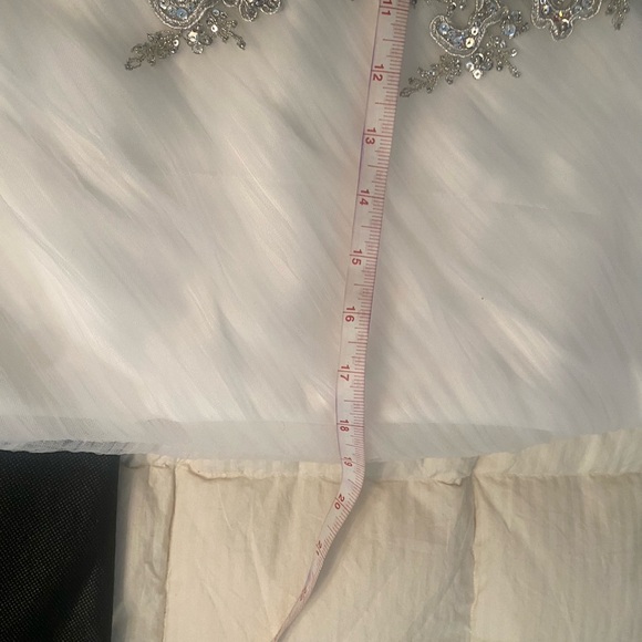 Pnina Tornai White and Silver Wedding Dress